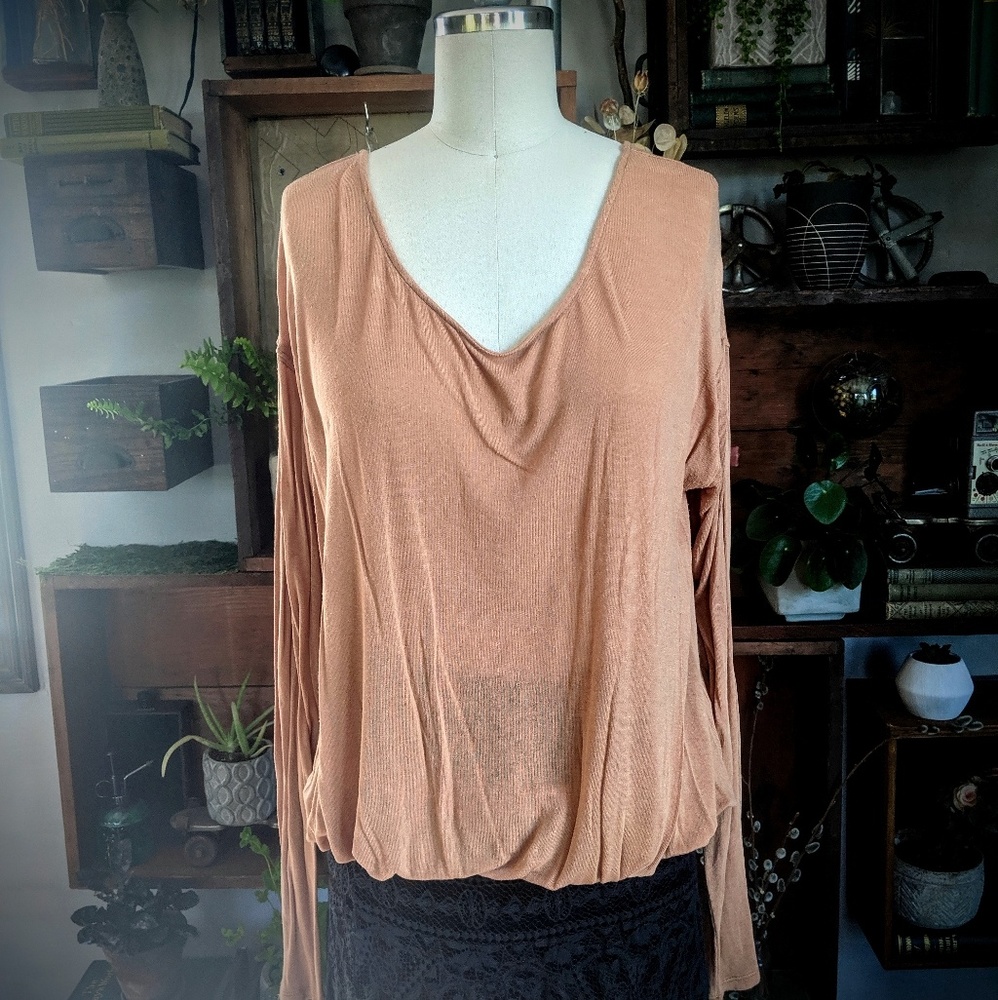 Free People Low Back Blouse